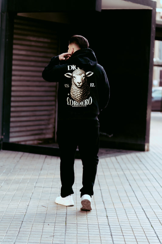 Hoodie Cordero Digno• Ap 5:12 Acid Wash