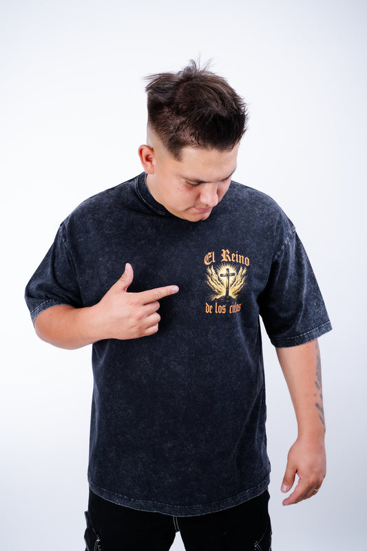 El Reino de los cielos Oversize Acid Wash