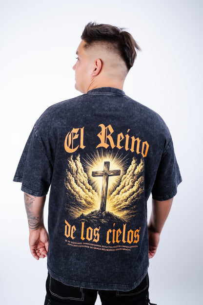 El Reino de los cielos Oversize Acid Wash