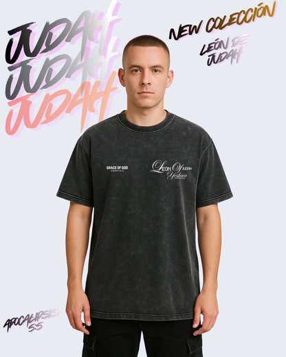 Polera León de Judah Acid Wash