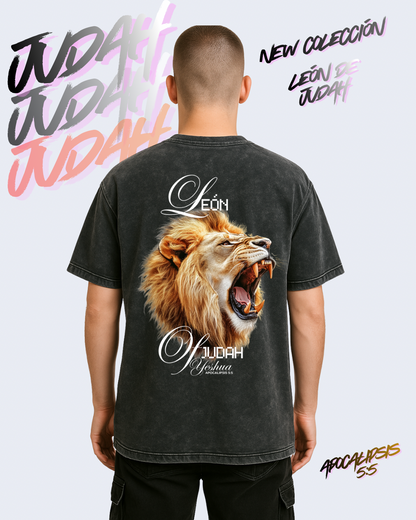 Polera León de Judah Acid Wash