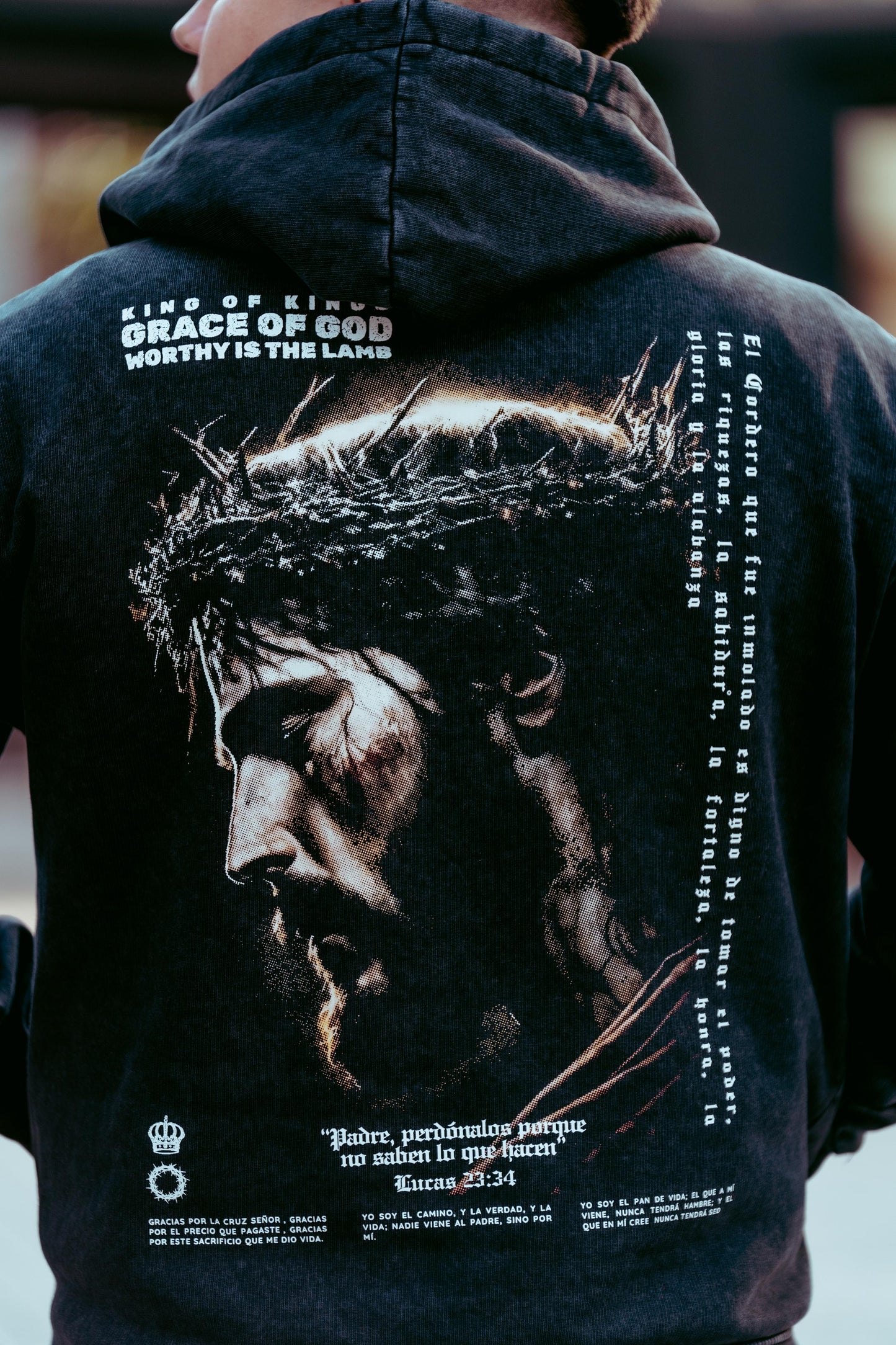 Hoodie Acid Wash Jesus is King