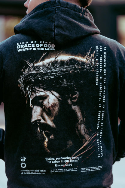 Hoodie Acid Wash Jesus is King