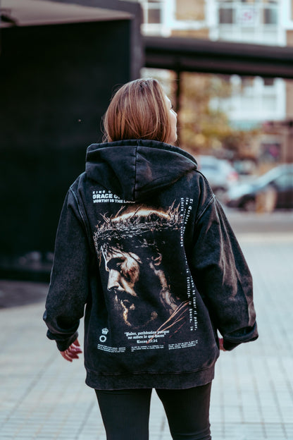 Hoodie Acid Wash Jesus is King