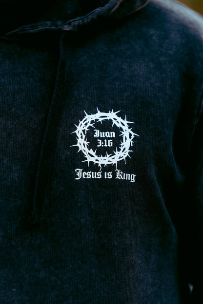 Hoodie Acid Wash Jesus is King